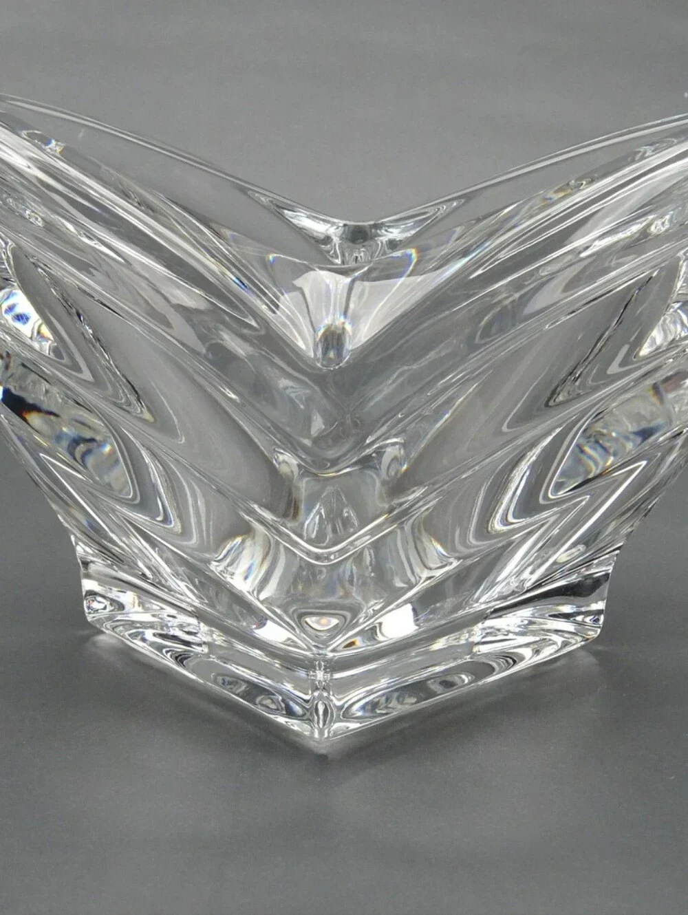 Vintage Mikasa Crystal Art Deco Votive Candle Holder/Trinket Dish - Germany